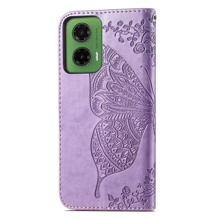 For Motorola Moto G35 5G Case PU Leather Wallet Phone Cover Butterfly Pattern
