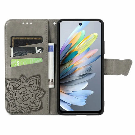 For Motorola Moto G35 5G Case PU Leather Wallet Phone Cover Butterfly Pattern