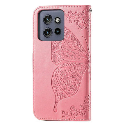 For Motorola Edge 50 Neo 5G / Moto S50 5G / Thinkphone 25 5G Case PU Leather Wallet Phone Cover Butterfly Pattern