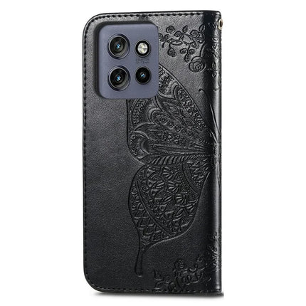 For Motorola Edge 50 Neo 5G / Moto S50 5G / Thinkphone 25 5G Case PU Leather Wallet Phone Cover Butterfly Pattern