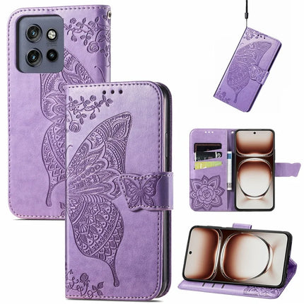 For Motorola Edge 50 Neo 5G / Moto S50 5G / Thinkphone 25 5G Case PU Leather Wallet Phone Cover Butterfly Pattern