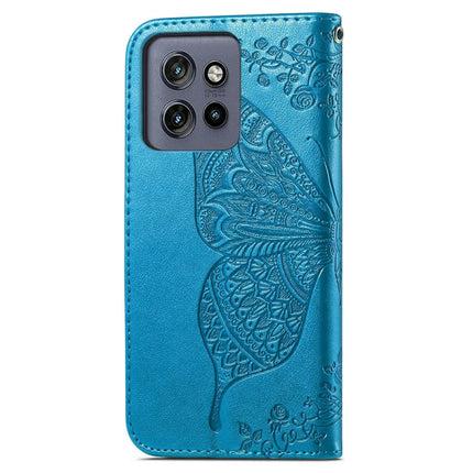 For Motorola Edge 50 Neo 5G / Moto S50 5G / Thinkphone 25 5G Case PU Leather Wallet Phone Cover Butterfly Pattern