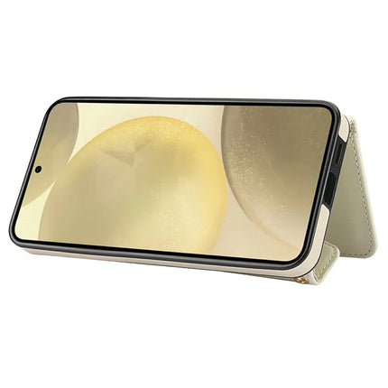 For Samsung Galaxy S23 FE Case Card Holders RFID Blocking PU Leather+TPU Phone Cover with Shoulder Strap