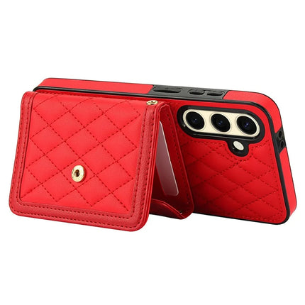 For Samsung Galaxy S23 FE Case Card Holders RFID Blocking PU Leather+TPU Phone Cover with Shoulder Strap