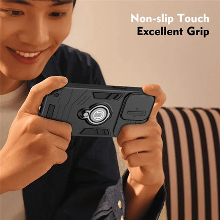 For Motorola Moto G85 5G / S50 Neo 5G Case Slide Camshield Kickstand PC+TPU Phone Cover