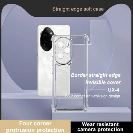 IMAK UX-4 Series for Honor 100 Pro 5G Case Straight Frame Four Corner Shockproof Clear TPU Cover