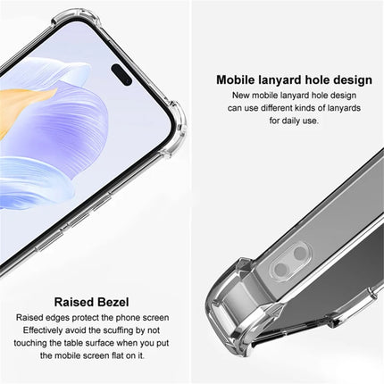 IMAK UX-4 Series for Honor 100 Pro 5G Case Straight Frame Four Corner Shockproof Clear TPU Cover