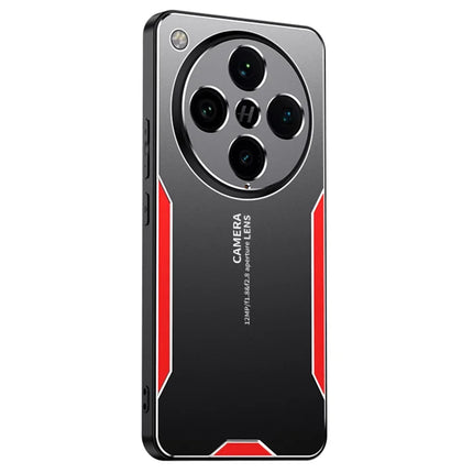 For Oppo Find X8 Pro 5G Phone Case Aluminium Alloy TPU PC Back Cover - Red