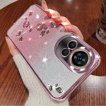 KADEM For Huawei nova 13 Case Flower Pattern TPU Gradient Phone Cover with Lanyards