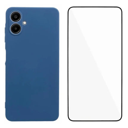 WANLONFENG RB2 Series for Samsung Galaxy A06 Case TPU Phone Cover with Screen Protector - Sapphire