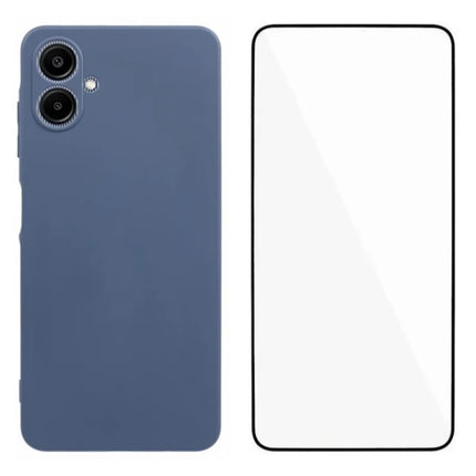 WANLONFENG RB2 Series for Samsung Galaxy A06 Case TPU Phone Cover with Screen Protector - Lavender Grey