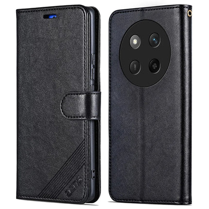 AZNS For Honor X60 Pro 5G Case Anti-Scratch PU Leather Stand Wallet Phone Cover - Black
