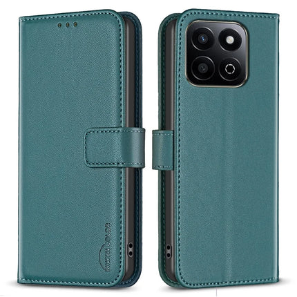 BINFEN COLOR BF17 For Honor X7c 4G / 200 Smart 5G Case Wallet Folio Flip Leather Cover - Green