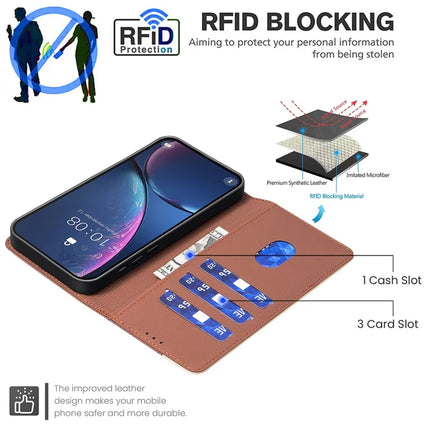 BINFEN COLOR BF33 for Honor X7c 4G / 200 Smart 5G Leather Case Splicing Color RFID Blocking