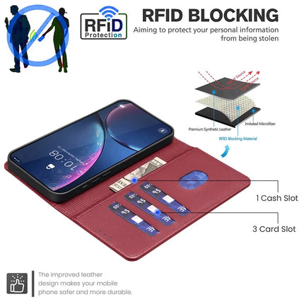 BINFEN COLOR BF32 For Honor X7c 4G / 200 Smart 5G Leather Case Wallet RFID Blocking Phone Cover