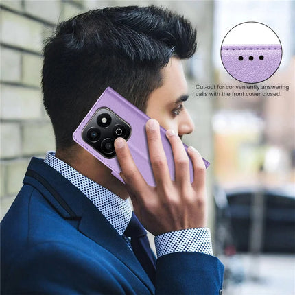 BINFEN COLOR BF32 For Honor X7c 4G / 200 Smart 5G Leather Case Wallet RFID Blocking Phone Cover