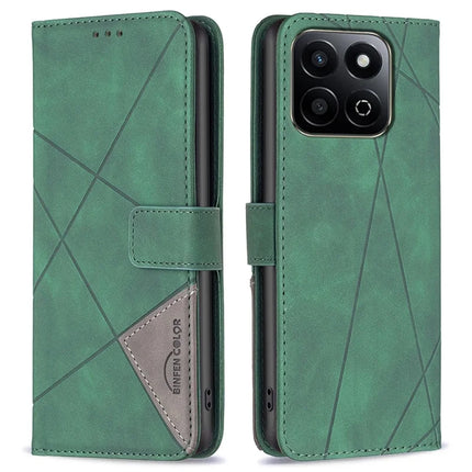 BINFEN COLOR BF05 For Honor X7c 4G / 200 Smart 5G Case Leather Phone Cover Wallet Stand - Green
