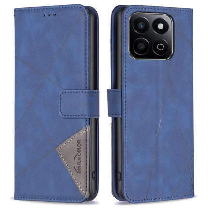 BINFEN COLOR BF05 For Honor X7c 4G / 200 Smart 5G Case Leather Phone Cover Wallet Stand - Blue