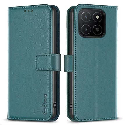 BINFEN COLOR BF17 For Honor X5b Case Wallet Folio Flip Leather Cover - Green