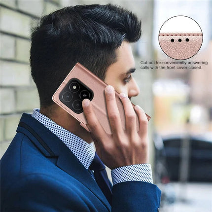 BINFEN COLOR BF32 For Honor X5b Leather Case Wallet RFID Blocking Phone Cover