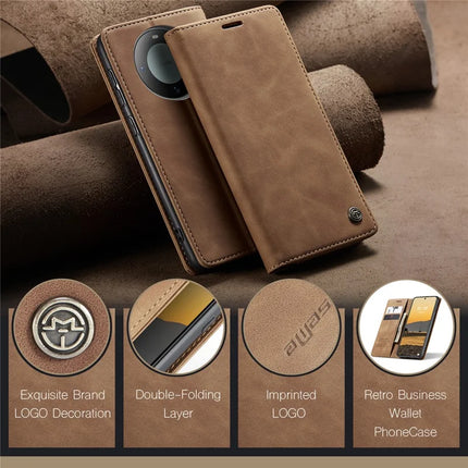For Huawei Mate 60 Case CASEME 013 Series Card Holder Stand Leather Phone Cover