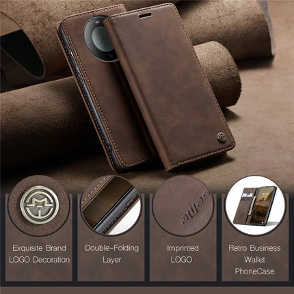 For Huawei Mate 60 Case CASEME 013 Series Card Holder Stand Leather Phone Cover