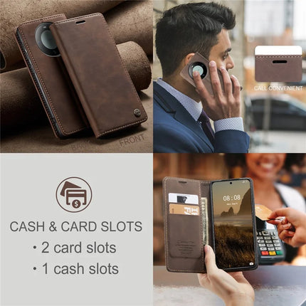 For Huawei Mate 60 Case CASEME 013 Series Card Holder Stand Leather Phone Cover