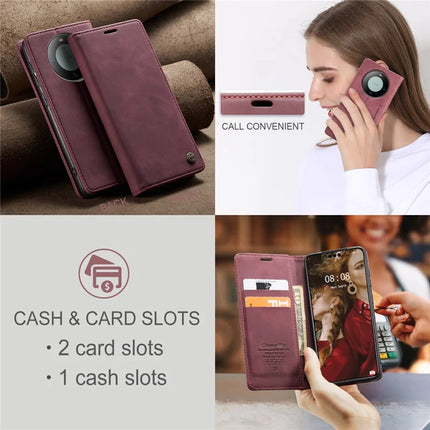 For Huawei Mate 60 Pro+ / Huawei Mate 60 Pro Case CASEME 013 Series Card Holder Stand Leather Phone Cover
