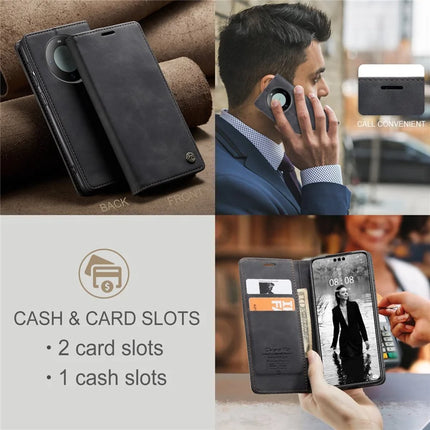 For Huawei Mate 60 Pro+ / Huawei Mate 60 Pro Case CASEME 013 Series Card Holder Stand Leather Phone Cover