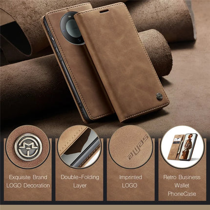 For Huawei Mate 60 Pro+ / Huawei Mate 60 Pro Case CASEME 013 Series Card Holder Stand Leather Phone Cover