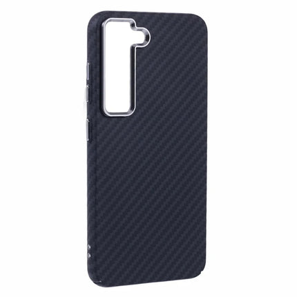 For Samsung Galaxy S23 Case Compatible with MagSafe Carbon Fiber Texture Water-Transfer PC Phone Cover