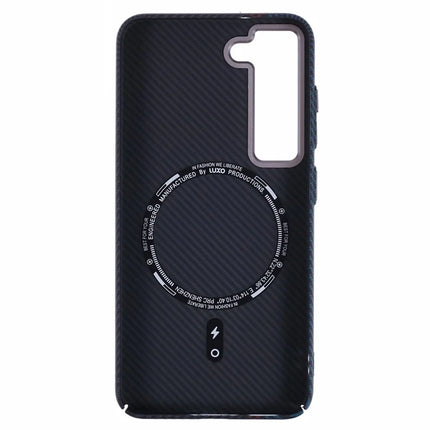 For Samsung Galaxy S23 Case Compatible with MagSafe Carbon Fiber Texture Water-Transfer PC Phone Cover