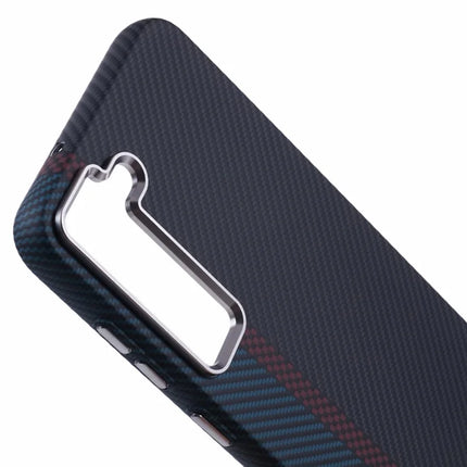 For Samsung Galaxy S23 Case Compatible with MagSafe Carbon Fiber Texture Water-Transfer PC Phone Cover