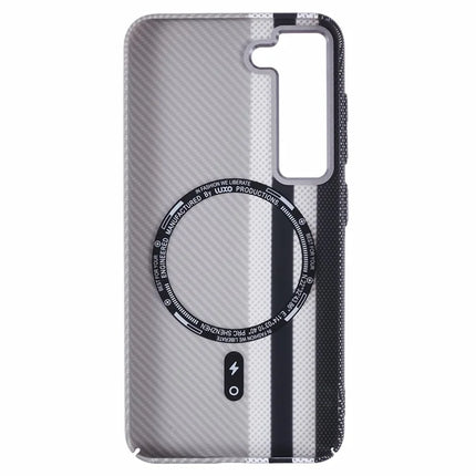 For Samsung Galaxy S23 Case Compatible with MagSafe Carbon Fiber Texture Water-Transfer PC Phone Cover