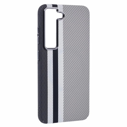 For Samsung Galaxy S23 Case Compatible with MagSafe Carbon Fiber Texture Water-Transfer PC Phone Cover