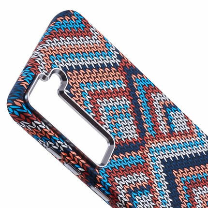 For Samsung Galaxy S23 Case Compatible with MagSafe Carbon Fiber Texture Water-Transfer PC Phone Cover