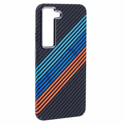 For Samsung Galaxy S23 Case Compatible with MagSafe Carbon Fiber Texture Water-Transfer PC Phone Cover