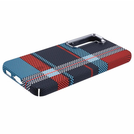 For Samsung Galaxy S23 Case Compatible with MagSafe Carbon Fiber Texture Water-Transfer PC Phone Cover