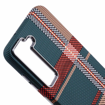 For Samsung Galaxy S23 Case Compatible with MagSafe Carbon Fiber Texture Water-Transfer PC Phone Cover