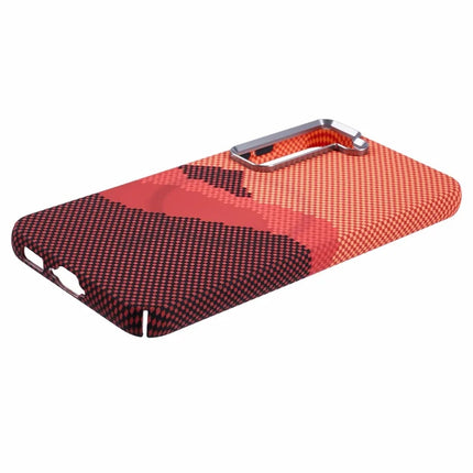 For Samsung Galaxy S23 Case Compatible with MagSafe Carbon Fiber Texture Water-Transfer PC Phone Cover