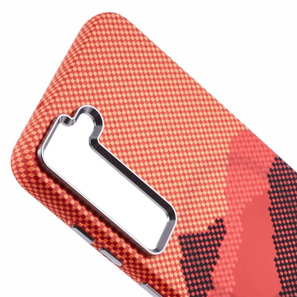 For Samsung Galaxy S23 Case Compatible with MagSafe Carbon Fiber Texture Water-Transfer PC Phone Cover
