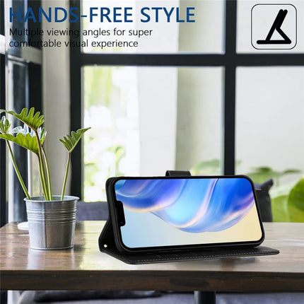 For Samsung Galaxy A15 5G / Galaxy A15 4G Case Imprinted Honeycomb RFID Blocking Leather Phone Cover with Strap