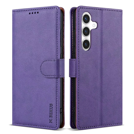 N.BEKUS CSJ-001 For Samsung Galaxy A16 4G / 5G Stand Case PU Leather Wallet Phone Cover - Purple