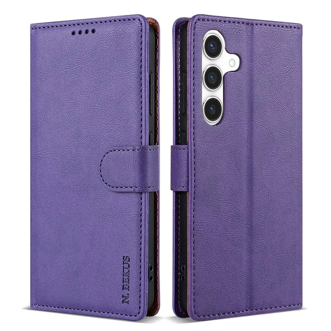 N.BEKUS CSJ-001 For Samsung Galaxy A16 4G / 5G Stand Case PU Leather Wallet Phone Cover - Purple