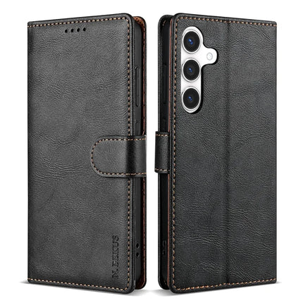 N.BEKUS CSJ-001 For Samsung Galaxy A16 4G / 5G Stand Case PU Leather Wallet Phone Cover - Black