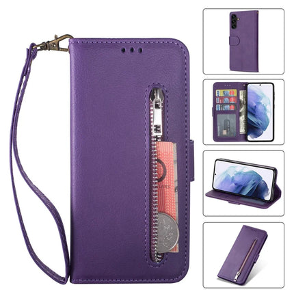 For Samsung Galaxy A16 4G / 5G Case Anti-Scratch Zipper Wallet Leather Phone Cover