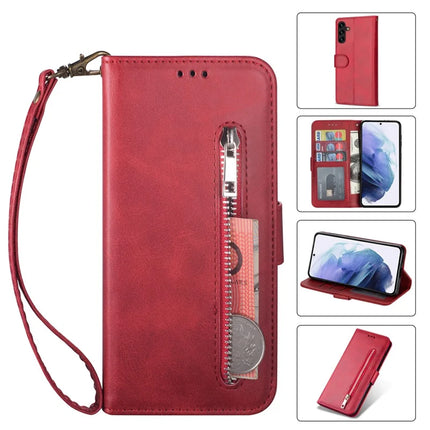 For Samsung Galaxy A16 4G / 5G Case Anti-Scratch Zipper Wallet Leather Phone Cover