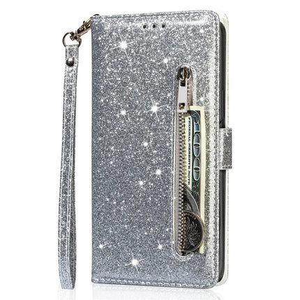 For Samsung Galaxy A16 5G  /  4G Stand Case Glitter Phone Leather Cover Zipper Pocket