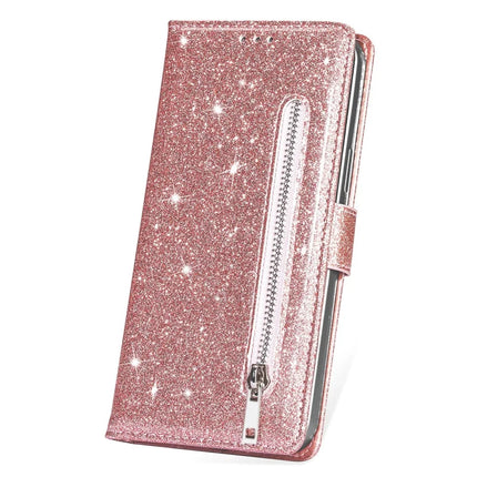 For Samsung Galaxy A16 5G  /  4G Stand Case Glitter Phone Leather Cover Zipper Pocket