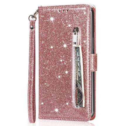 For Samsung Galaxy A16 5G  /  4G Stand Case Glitter Phone Leather Cover Zipper Pocket